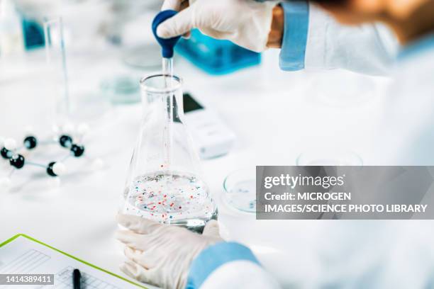 microplastics research, conceptual image - microplastic stock pictures, royalty-free photos & images