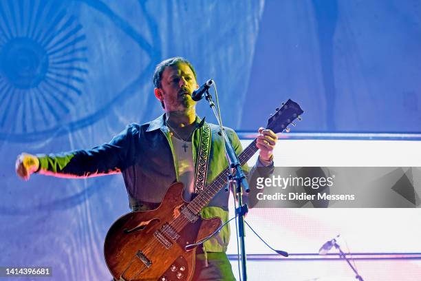 Caleb Followill of Kings of Leon performs on day two of Sziget Festival 2022 on Óbudai-sziget Island on August 11, 2022 in Budapest, Hungary