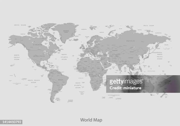 illustrazioni stock, clip art, cartoni animati e icone di tendenza di mappa del mondo - world map