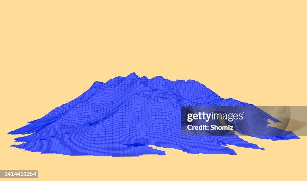 abstract vector landscape background - 3d render topographic map stock illustrations