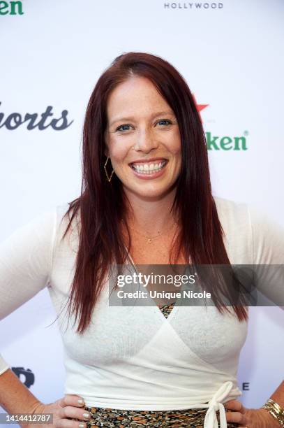 Caitlin McFarland attends the 2022 HollyShorts Film Festival opening night celebration at TCL Chinese Theatre on August 11, 2022 in Hollywood,...