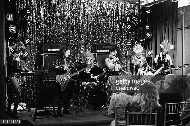 Let's Face the Music" Episode 17 -- Pictured: Cloris Leachman as Beverly Ann Stickle, Mindy Cohn as Natalie Green, Lisa Whelchel as Blair Warner,...