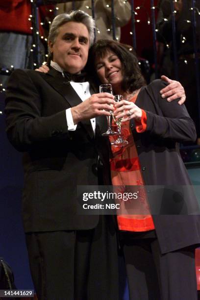 Episode 1751 -- Pictured: Host Jay Leno and wife Mavis Leno on December 31, 1999 -- Photo by: NBC/NBCU Photo Bank