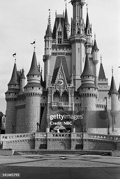 Cinderella's Castle in the Magic Kingdom, Florida, USA, 13th October 1971.