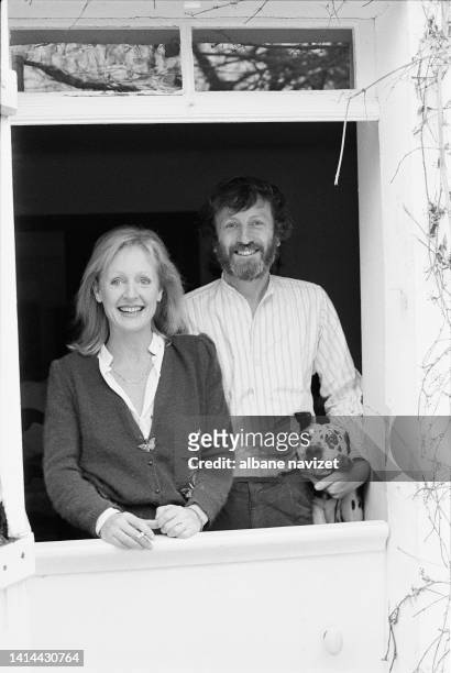 Portrait de l'acteur Claude Rich et son épouse : l'actrice Catherine Rich en 1980.