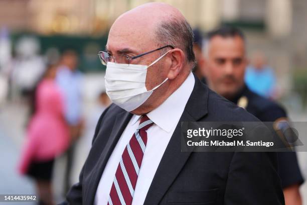 Former Trump Organization chief financial officer Allen Weisselberg leaves after the conclusion of a hearing on his criminal case at Manhattan...