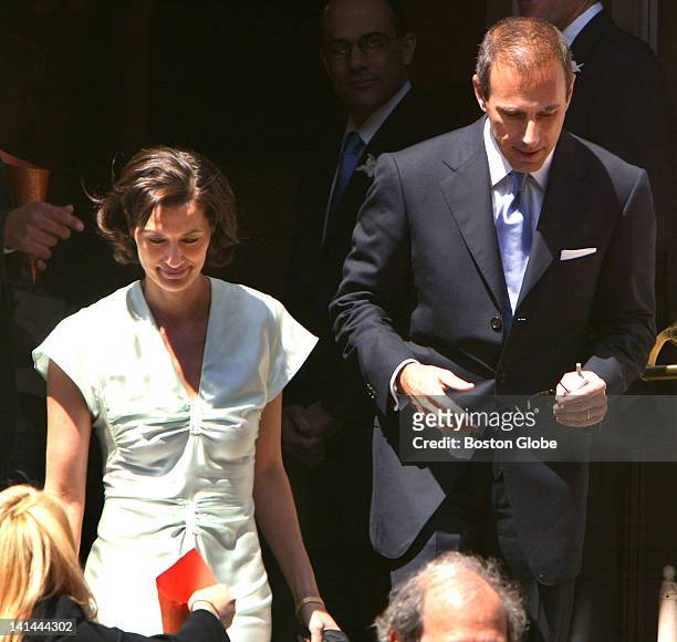 Guests at Former General Electric CEO Jack Welch's wedding to his new wife Suzy Wetlaufer at the Park Street Church. Annette and Matt Lauer, the NBC...