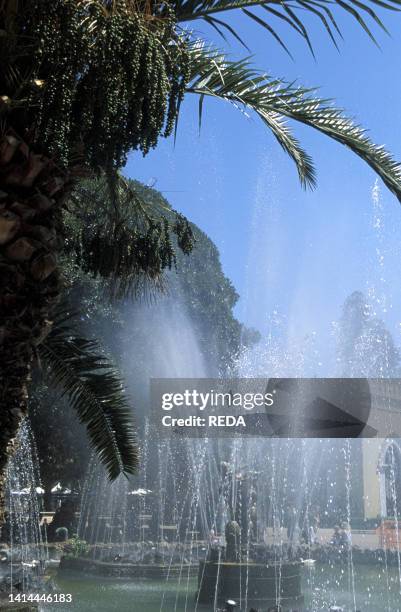Fountain of the English Garden. Palermo. Sicily. Italy.