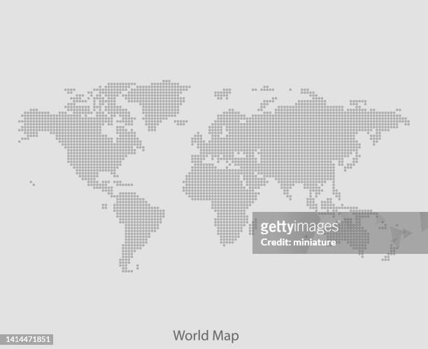 world map map - continent geographic area stock illustrations