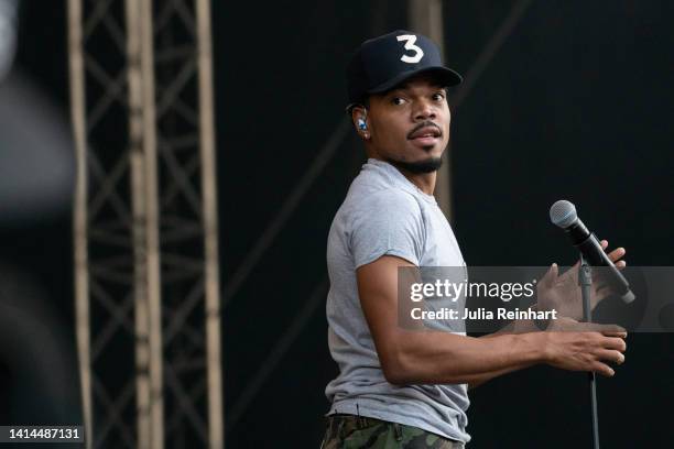 Chance the Rapper performs at Way out West on August 12, 2022 in Gothenburg, Sweden.