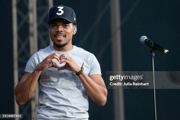 Chance the Rapper performs at Way out West on August 12, 2022 in Gothenburg, Sweden.