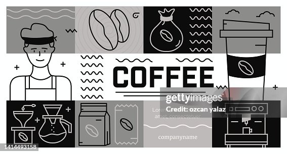 Coffee Related Vector Design Concept. Coffee Related Vector Design Concept.