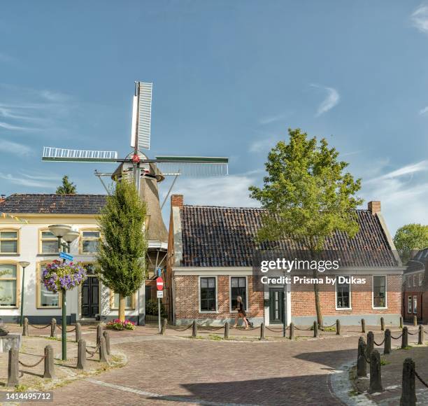 Windmill called De Vriendschap, Winsum, Groningen, Netherlands.