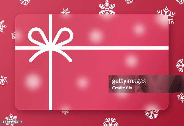 holiday christmas gift coupon gift card sale background - gift card stock illustrations