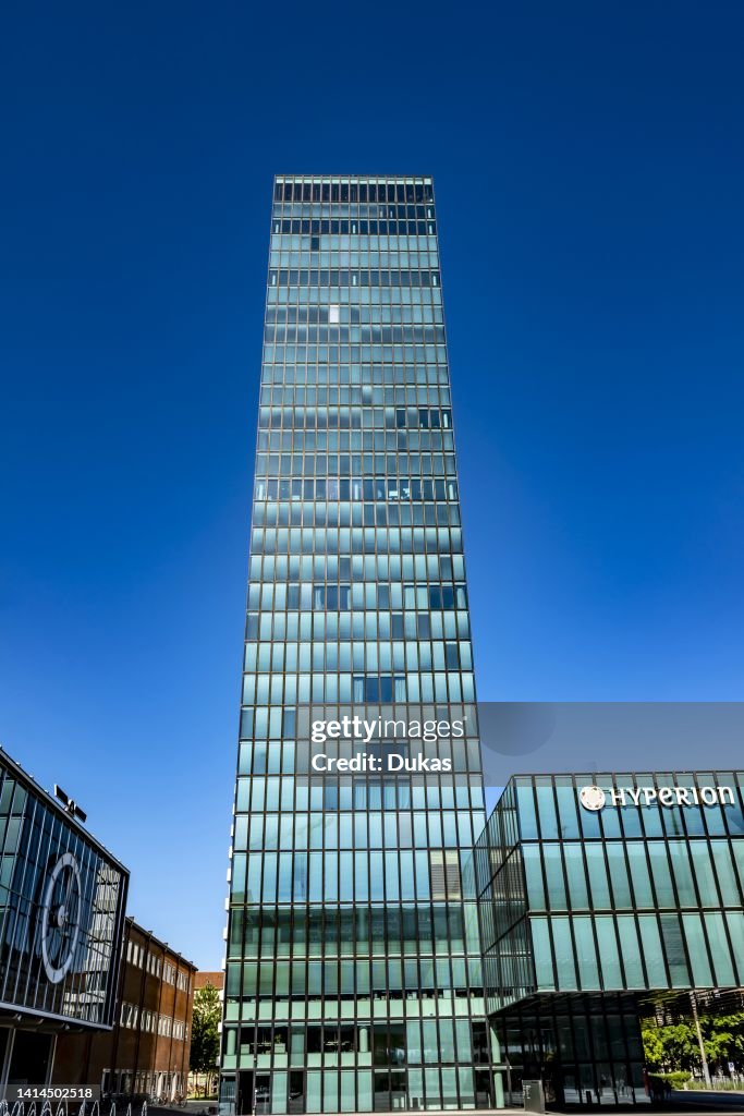 Hyperion Hotel Against Clear Blue Sky in a Sunny Day in Basel