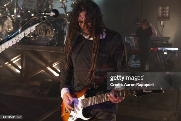 James Shaffer of Korn performs in Los Angeles, California.