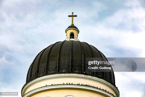 Dome of the cathedral of Christ's Nativity, Chisinau, Moldova..