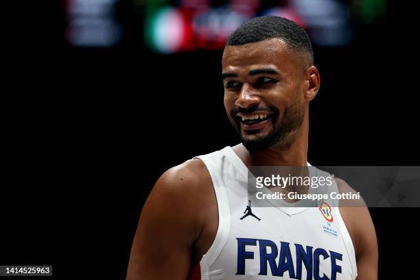 Timothe Luwawu-Cabarrot of France looks on during the basketball International Friendly match between Italy and France at Unipol Arena on August 12,...