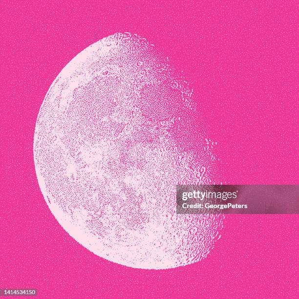illustrazioni stock, clip art, cartoni animati e icone di tendenza di superluna - meteor logo with o