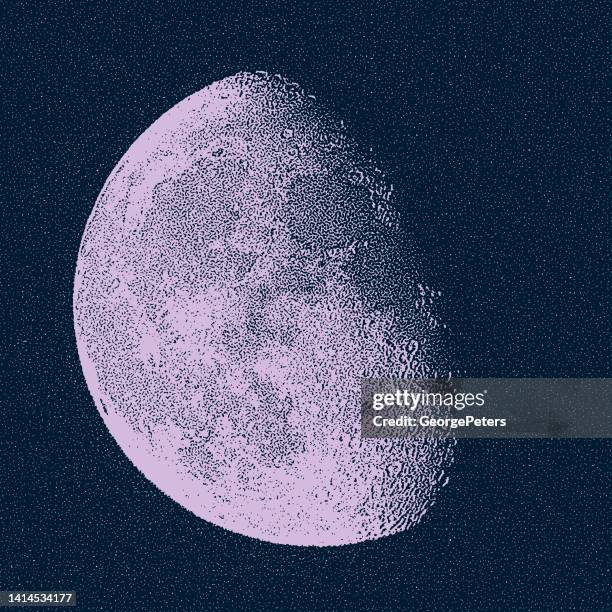 illustrazioni stock, clip art, cartoni animati e icone di tendenza di superluna - meteor logo with o