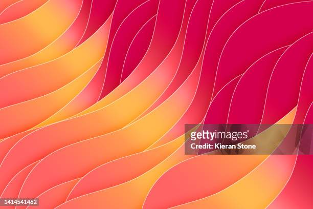 soft curves abstract background fire style - 3d bird stock-fotos und bilder