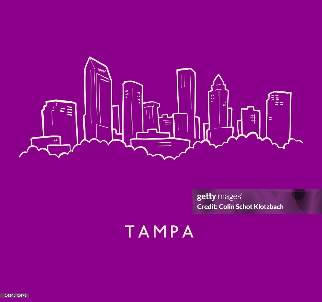 Tampa Skyline Sketch