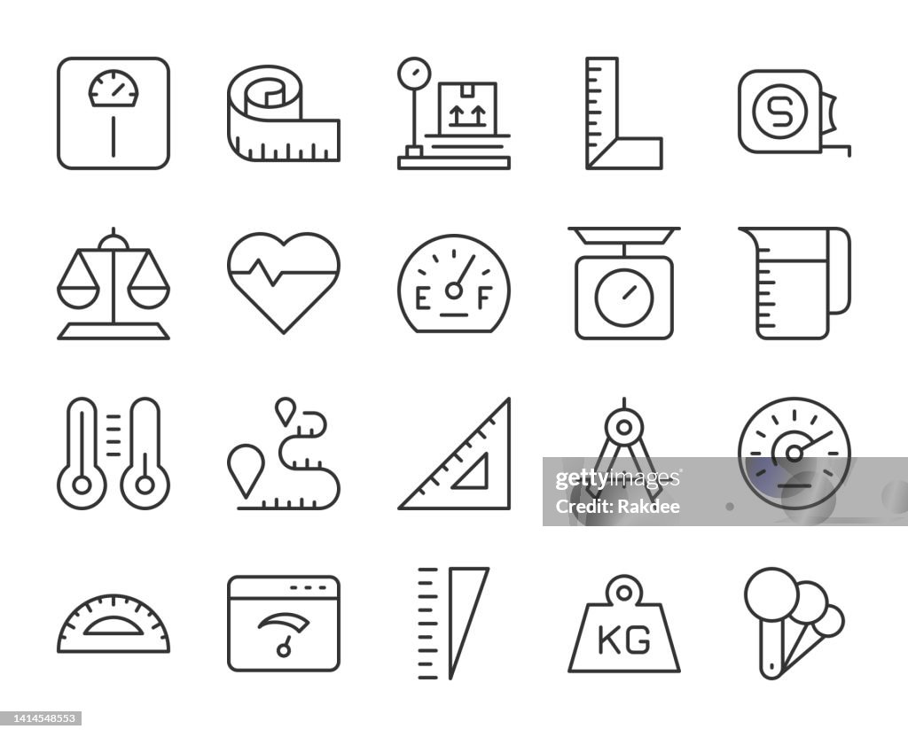 Measuring - Light Line Icons