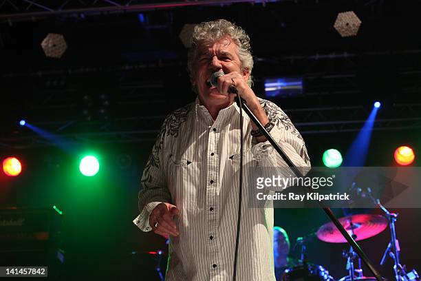 Dan McCafferty of Nazareth performs on stage O2 Academy on March 16, 2012 in Liverpool, United Kingdom.