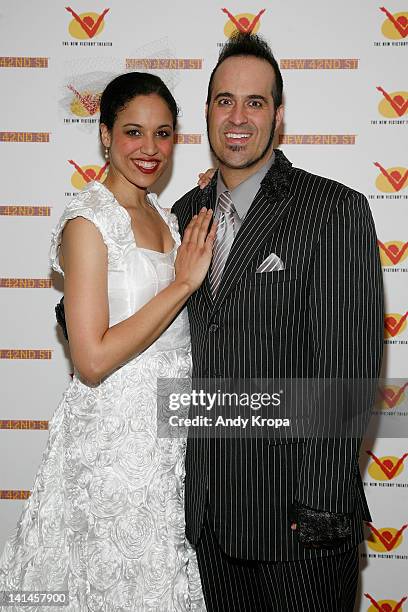 Jennie Greenberry and Tim Scott attend the opening night of "Lucky Duck" at The New Victory Theater on March 16, 2012 in New York City.