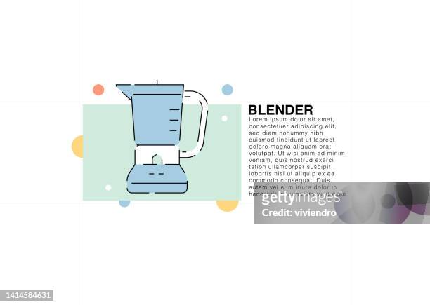 blender colored line icon - liquidiser stock illustrations