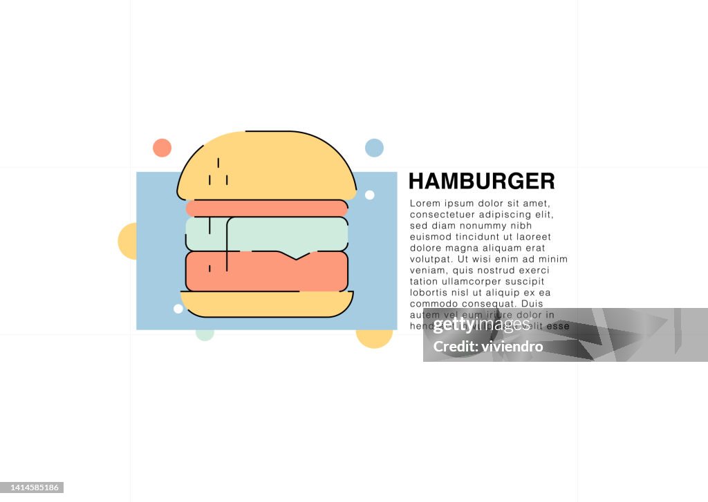 Hamburger colored line icon