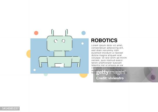 robotics colored line icon - robotics class stock illustrations