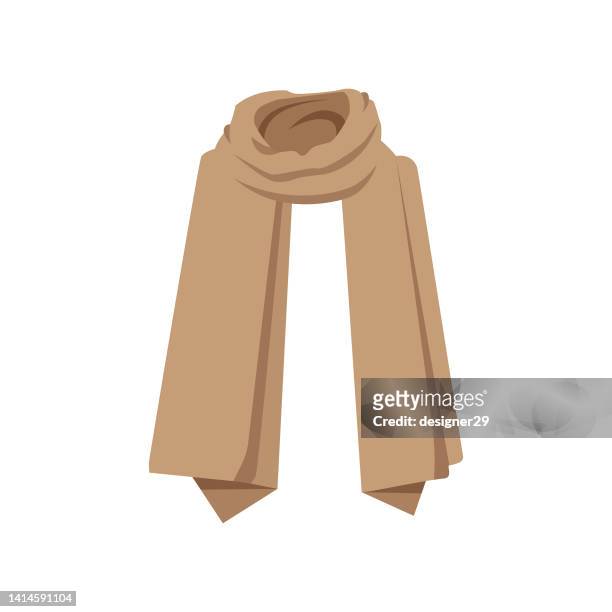 scarf flat design. - shawl stock illustrations