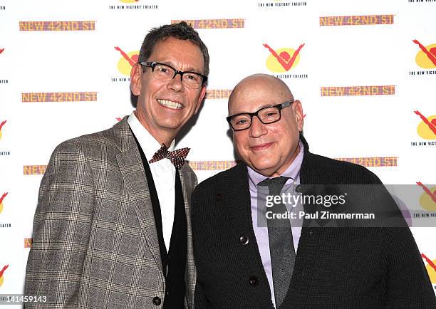 Bill Russell and Henry Krieger attend the opening night of "Lucky Duck" at The New Victory Theater on March 16, 2012 in New York City.