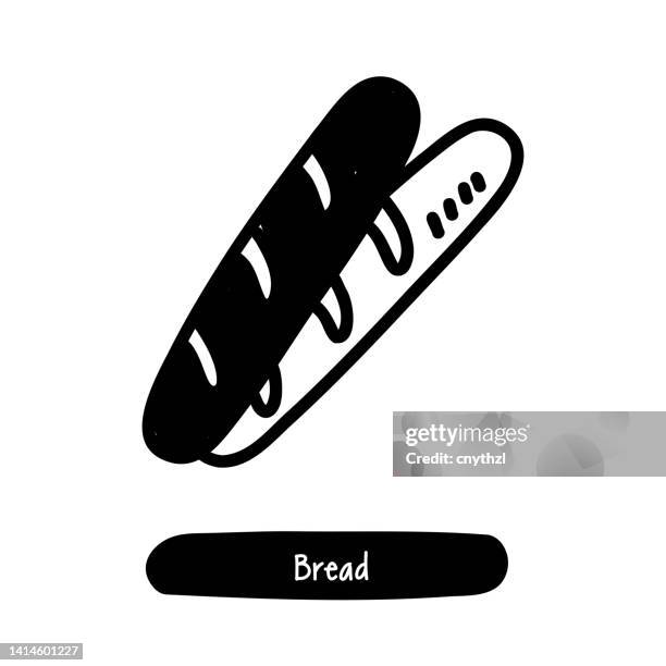 stockillustraties, clipart, cartoons en iconen met bread icon. trendy style vector illustration symbol - stokbrood