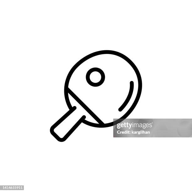 illustrations, cliparts, dessins animés et icônes de icône de ligne de contour modifiable par épingle - table tennis table