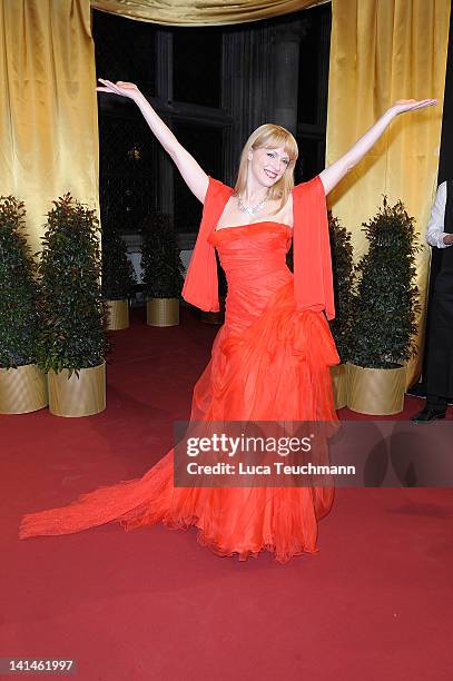 Natalie Alison attends the 3nd Orange Filmball Vienna at the Vienna Townhall on March 16, 2012 in Vienna, Austria.