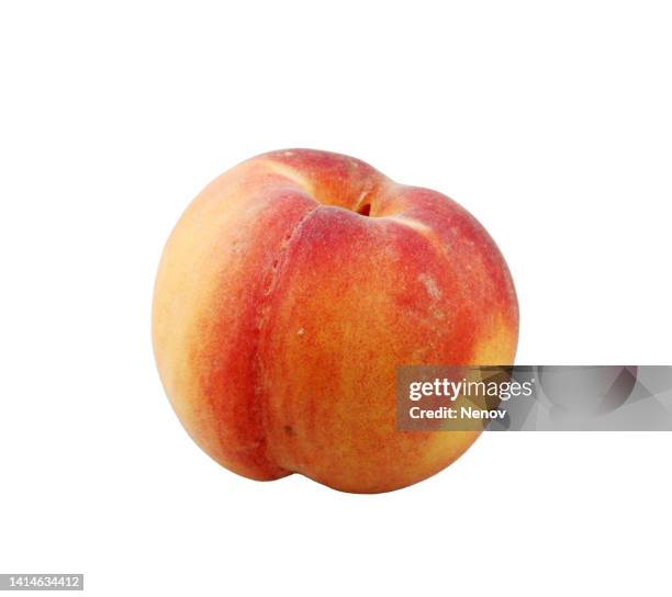 peach on a white background - peach stockfoto's en -beelden