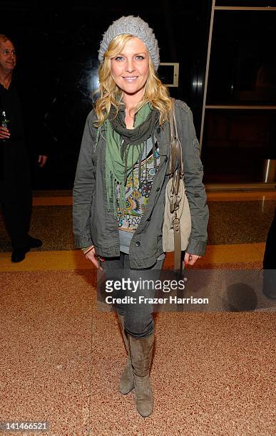 Actress Ashley Jensen attends the Australians In Film Screening of "The Hunter" at Linwood Dunn Theater at the Pickford Center for Motion Study on...