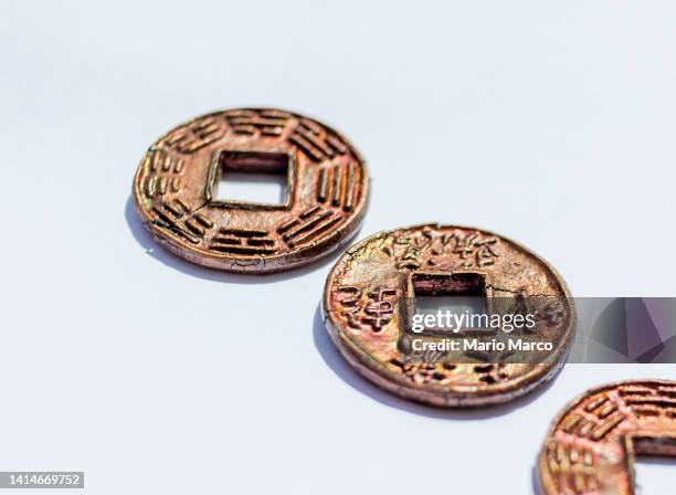 i ching coins - letter i stock pictures, royalty-free photos & images