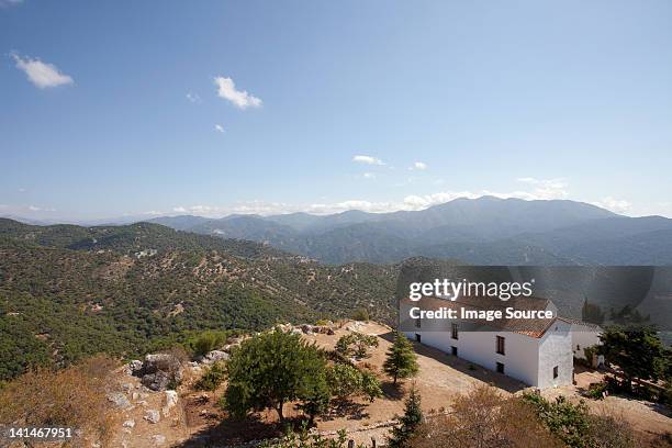 view of gaucin, andalusia, spain - gaucin stockfoto's en -beelden