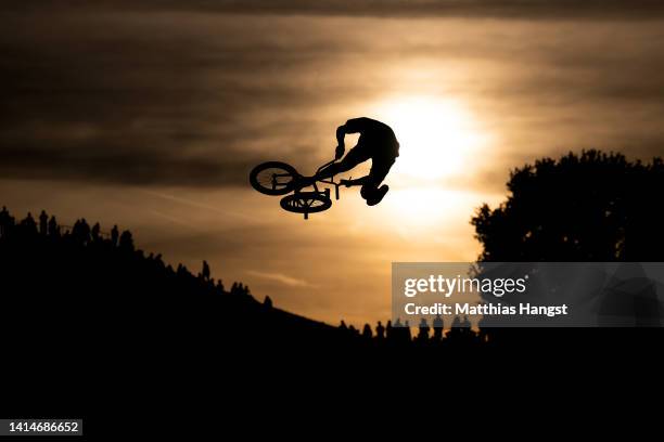 Paul Thoelen of Germany competes in Men's Park Final during the cycling BMX Freestyle competition on day 3 of the European Championships Munich 2022...