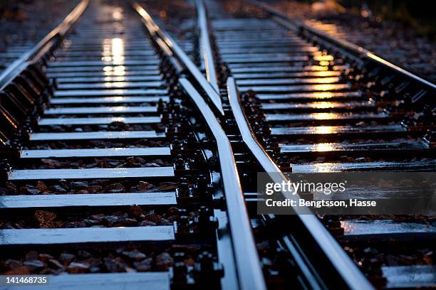 railroad siding - railroad track bildbanksfoton och bilder