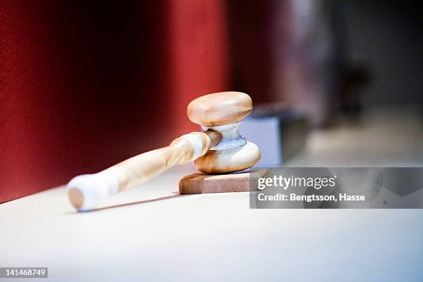 gavel on desk - gavel stock pictures, royalty-free photos & images