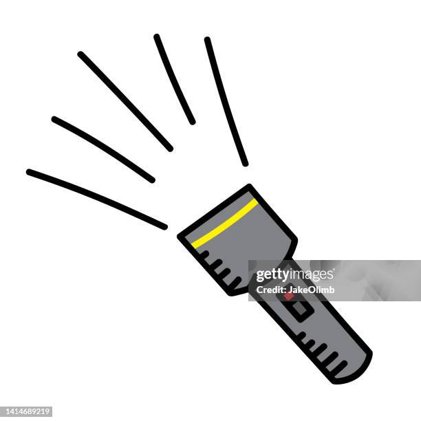 flashlight doodle 6 - using hand tools stock illustrations