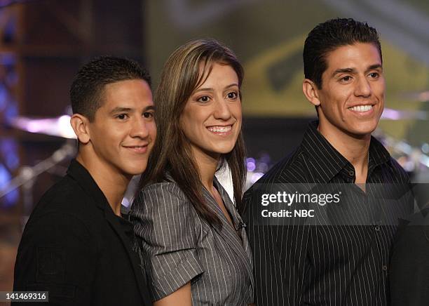 The Lopez Family -- Air Date -- Episode 3546 -- Pictured: U.S. Olympians Mark Lopez, Diana Lopez and Steven Lopez on April 29, 2008 -- Photo by: Paul...