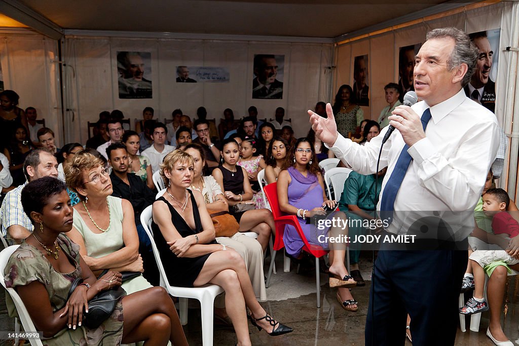 François Bayrou (R), president of the Mo