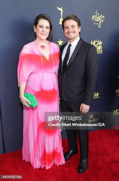 Melanie Lynskey and Jason Ritter attends The 2nd Annual HCA TV Awards: Broadcast & Cable at The Beverly Hilton on August 13, 2022 in Beverly Hills,...