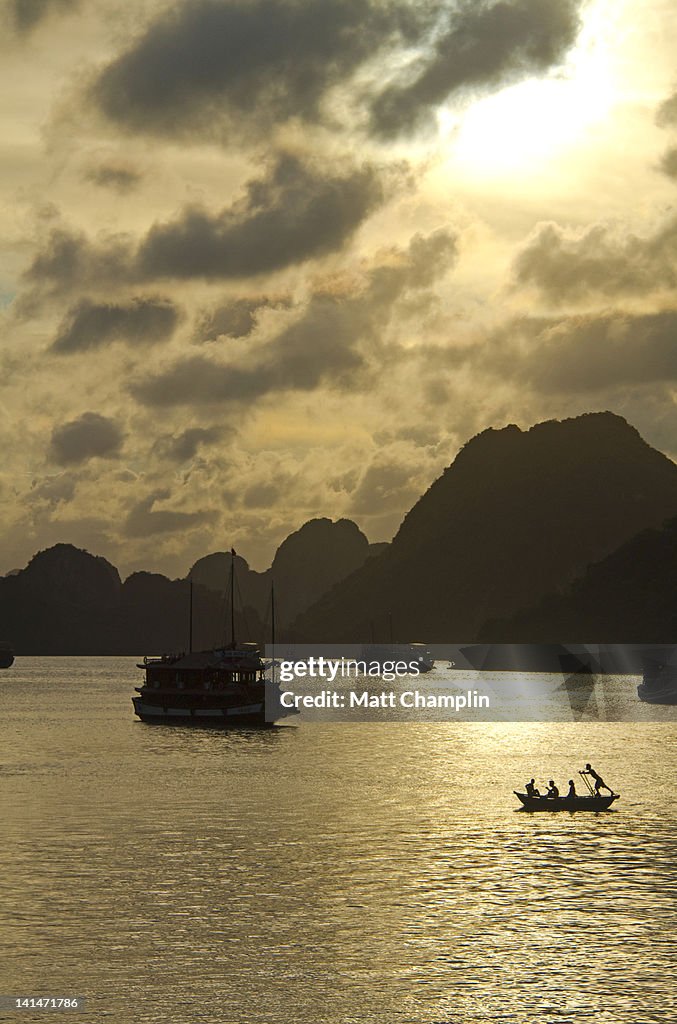 Sunset on Halong Bay