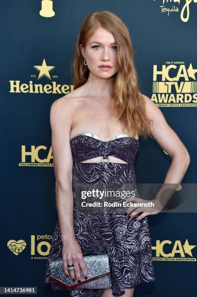 Genevieve Angelson attends the Red Carpet of the 2nd Annual HCA TV Awards - Broadcast & Cable at The Beverly Hilton on August 13, 2022 in Beverly...